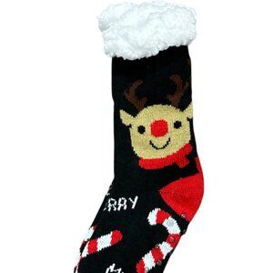 Rudolph Sherpa Slipper Socks